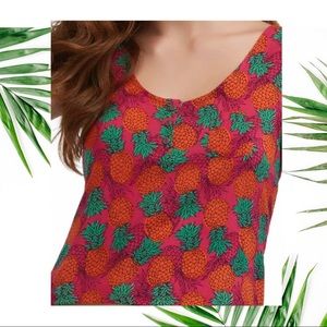 Selena Gomez Pineapple Tropical Top/Vintage look